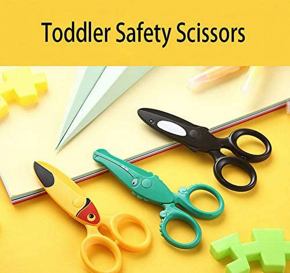 3 Pieces Cute Animal Toddler Safety Scissors, Kids Preschool Training  Scissors Child Plastic Art Craft Scissors for Paper-Cut (Dolphin, Crocodile  and Toucan Bird) 